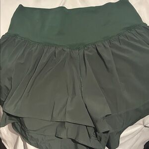 Women's Athletic Shorts in Forest Green Aerie Offline